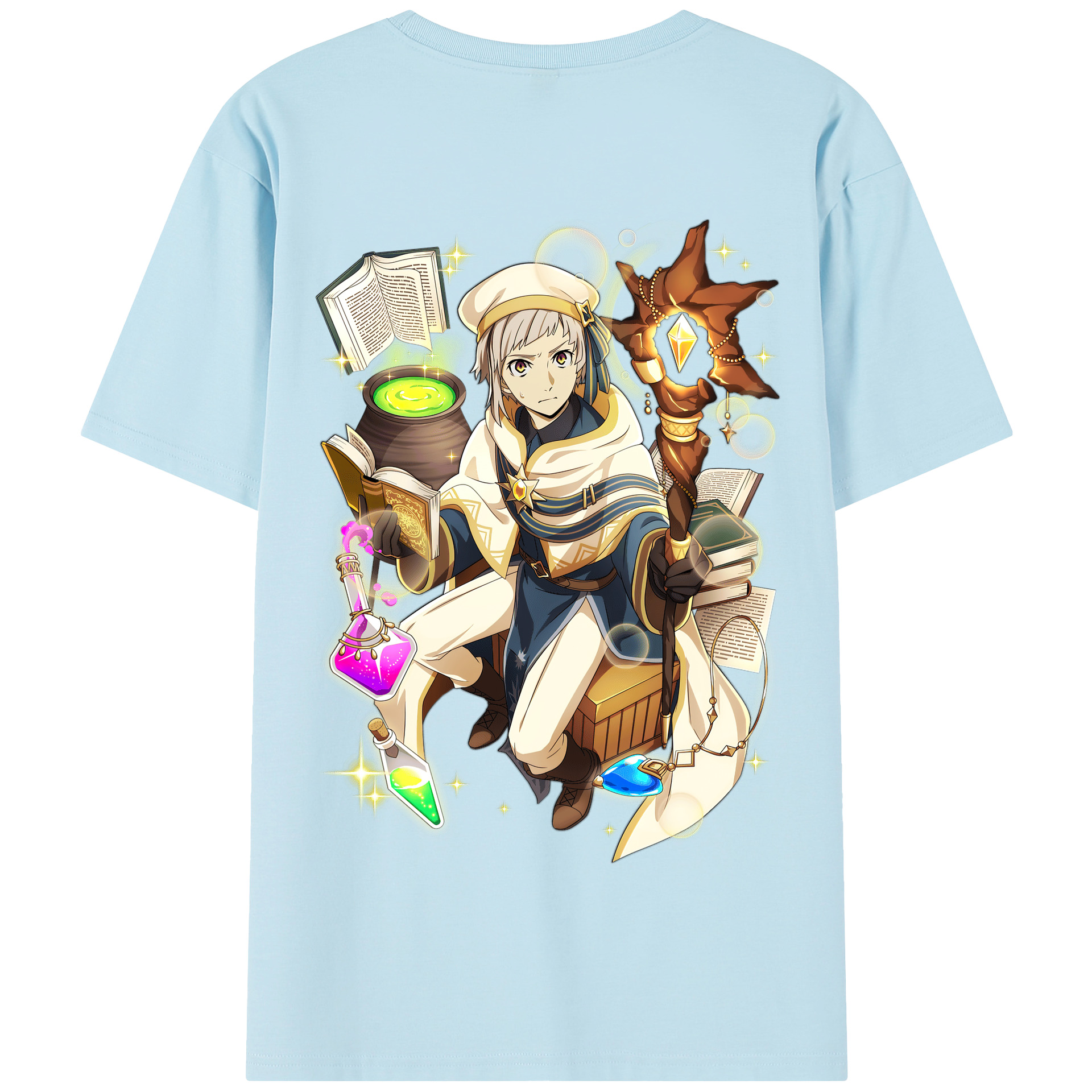 （画像用） 文豪ストレイドッグス Bungo Stray Dogs 綿100％半袖Tシャツ（背面プリント）